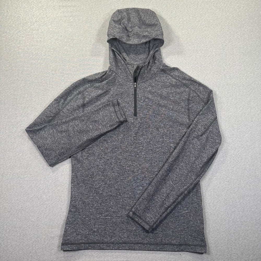 Lululemon Hoodie Pullover 1/4 Zip Surge Mens M Grey Athletic Gym Run Stretch